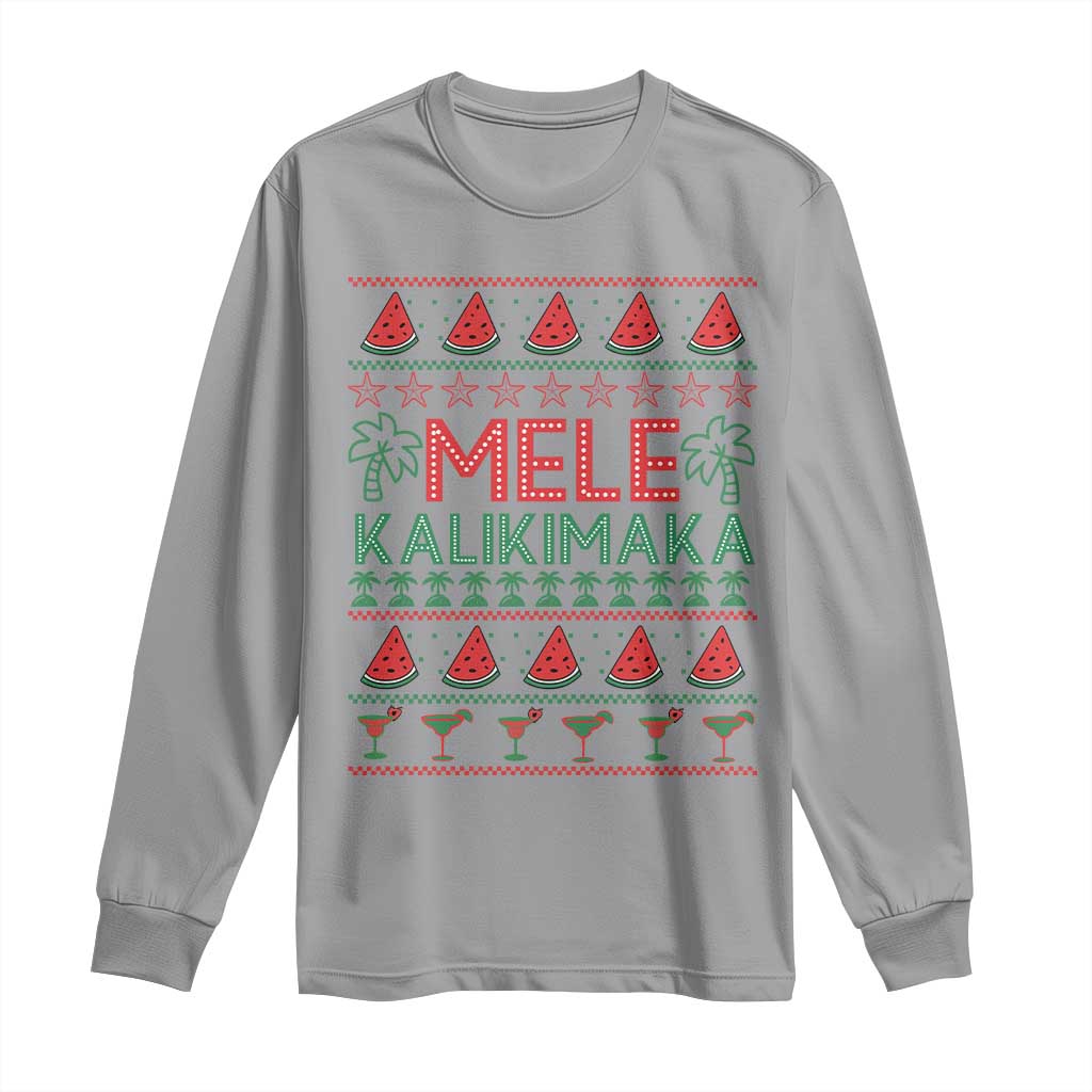 Mele Kalikimaka Long Sleeve Shirt Hawaiian Ugly Christmas Sweater