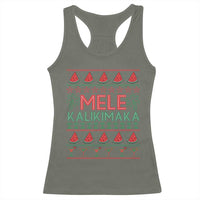 Mele Kalikimaka Racerback Tank Top Hawaiian Ugly Christmas Sweater