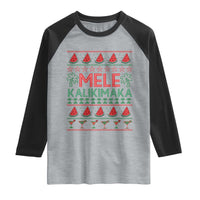 Mele Kalikimaka Raglan Shirt Hawaiian Ugly Christmas Sweater