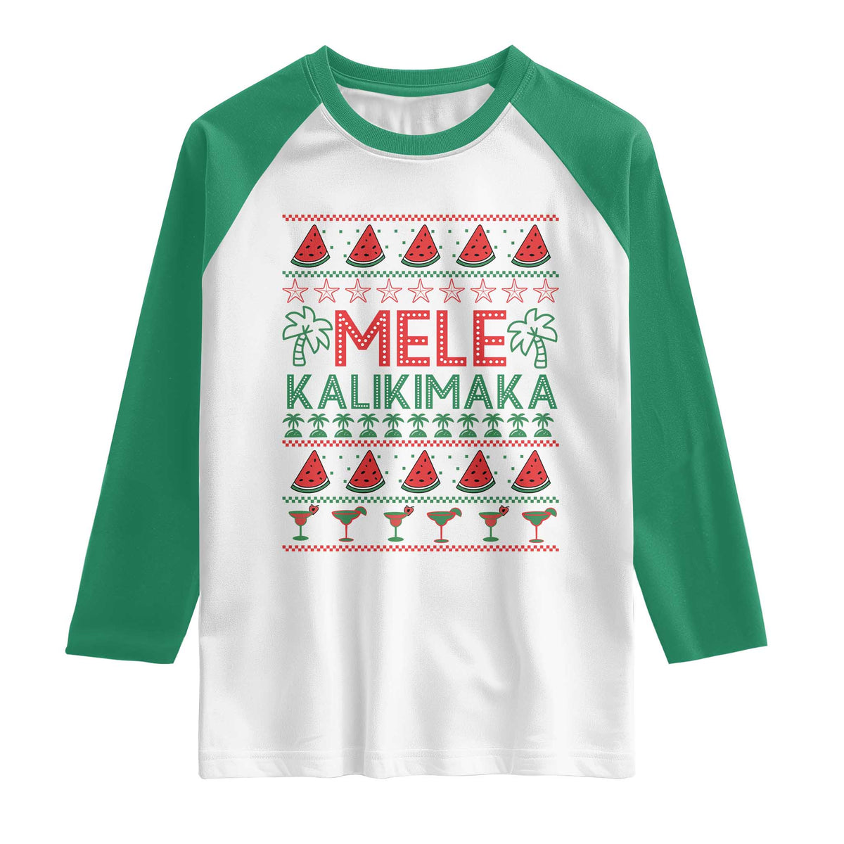Mele Kalikimaka Raglan Shirt Hawaiian Ugly Christmas Sweater