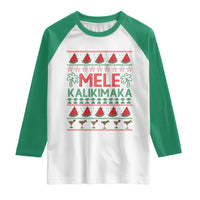 Mele Kalikimaka Raglan Shirt Hawaiian Ugly Christmas Sweater