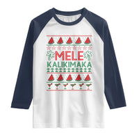 Mele Kalikimaka Raglan Shirt Hawaiian Ugly Christmas Sweater