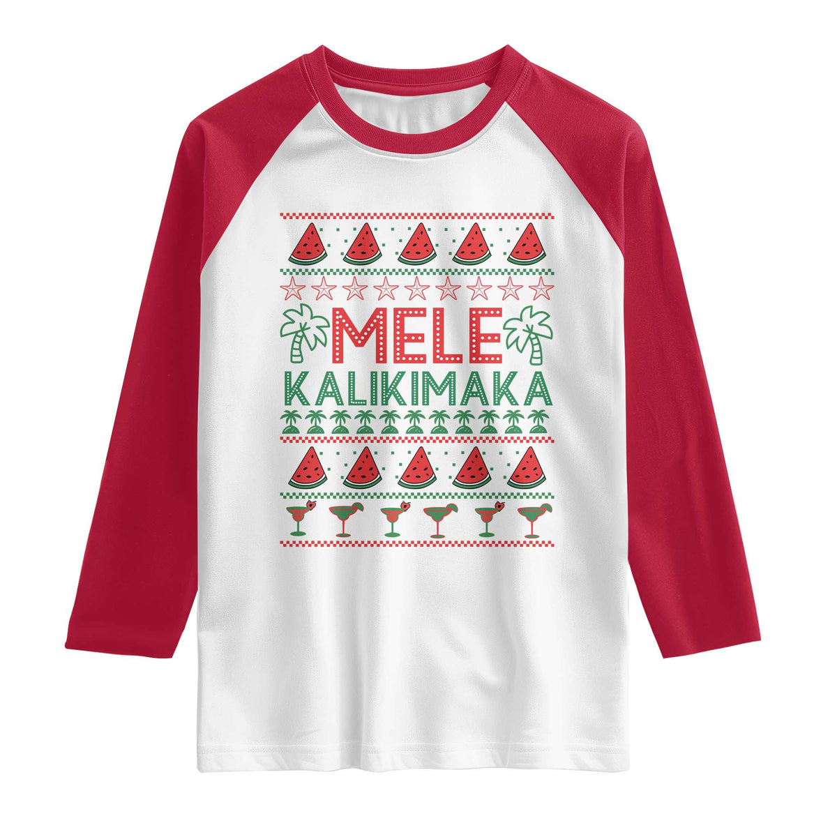 Mele Kalikimaka Raglan Shirt Hawaiian Ugly Christmas Sweater