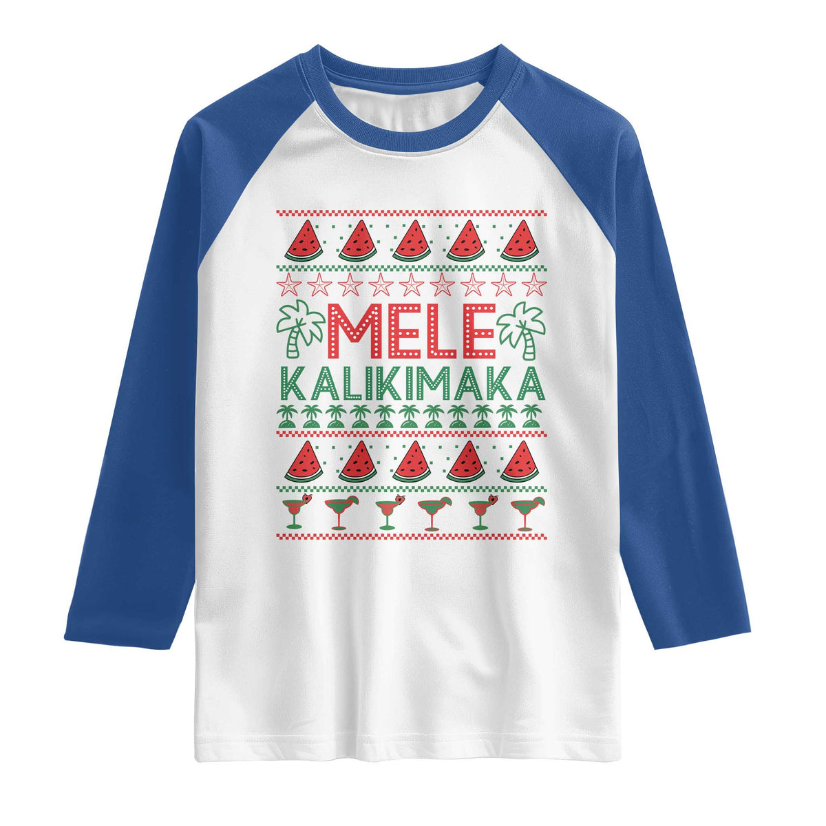 Mele Kalikimaka Raglan Shirt Hawaiian Ugly Christmas Sweater