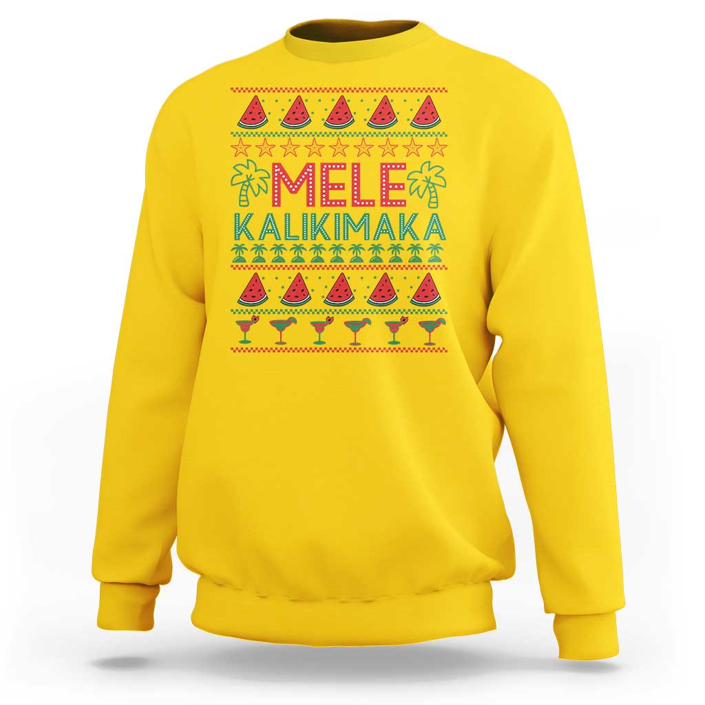 Mele Kalikimaka Sweatshirt Hawaiian Ugly Christmas Sweater
