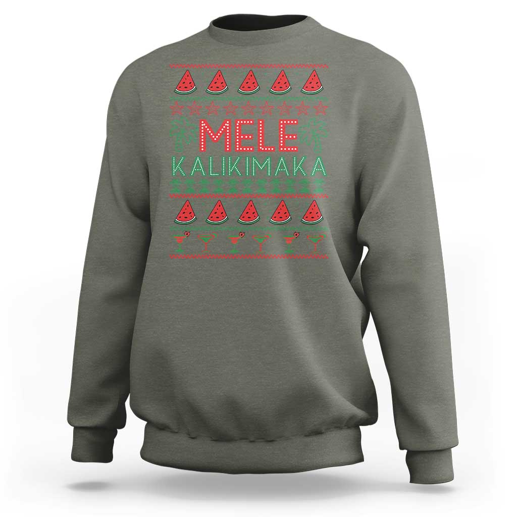 Mele Kalikimaka Sweatshirt Hawaiian Ugly Christmas Sweater