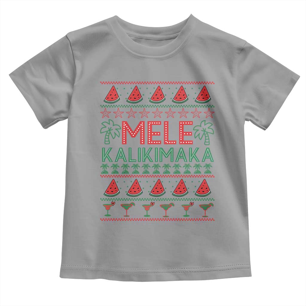 Mele Kalikimaka Toddler T Shirt Hawaiian Ugly Christmas Sweater