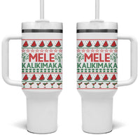 Mele Kalikimaka Tumbler With Handle Hawaiian Ugly Christmas Sweater