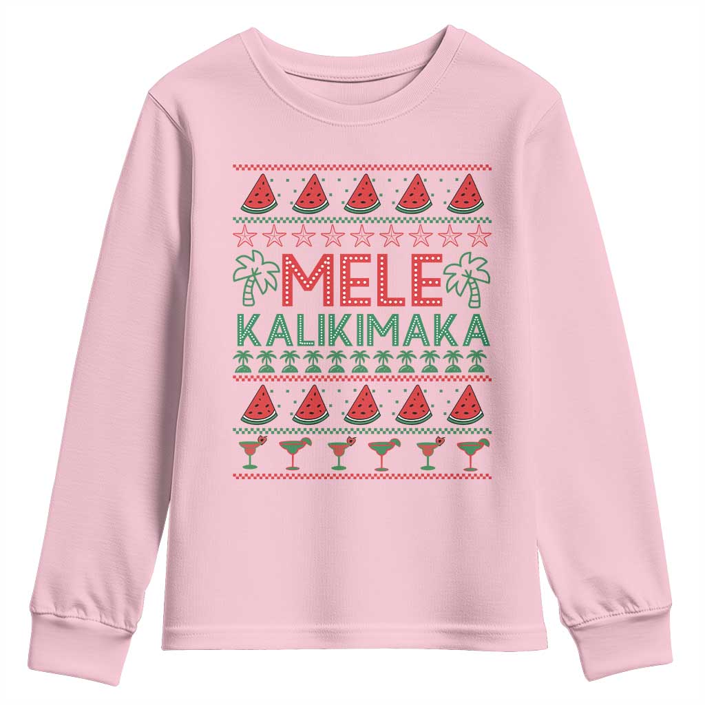 Mele Kalikimaka Youth Sweatshirt Hawaiian Ugly Christmas Sweater