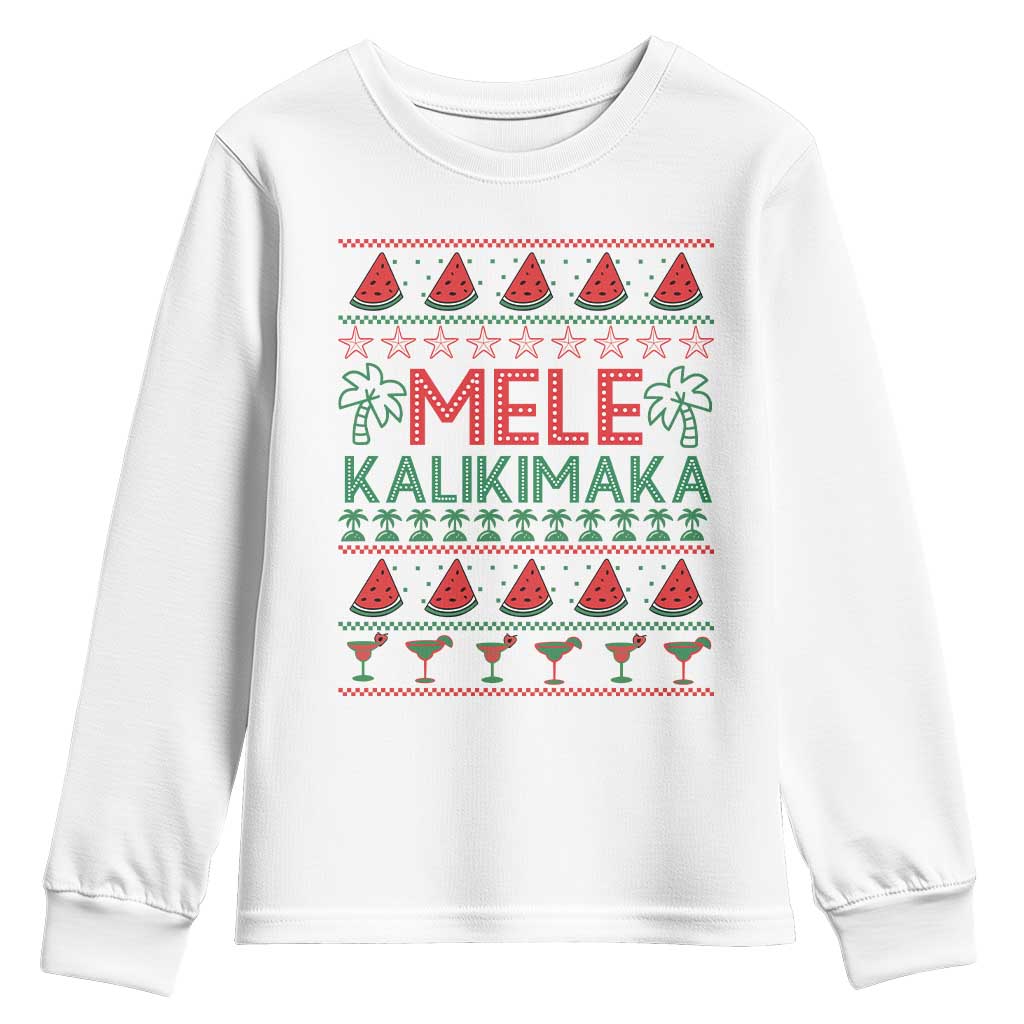 Mele Kalikimaka Youth Sweatshirt Hawaiian Ugly Christmas Sweater