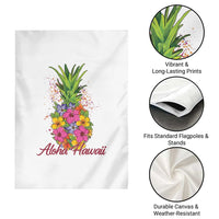 Tropical Floral Pineapple Aloha Hawaii Garden Flag Hawaiian Island Vacation Graphic