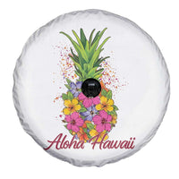 Tropical Floral Pineapple Aloha Hawaii Spare Tire Cover Hawaiian Island Vacation Graphic
