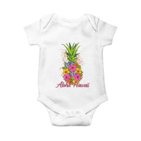Tropical Floral Pineapple Aloha Hawaii Baby Onesie Hawaiian Island Vacation Graphic