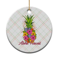 Tropical Floral Pineapple Aloha Hawaii Ceramic Ornament Hawaiian Island Vacation Graphic