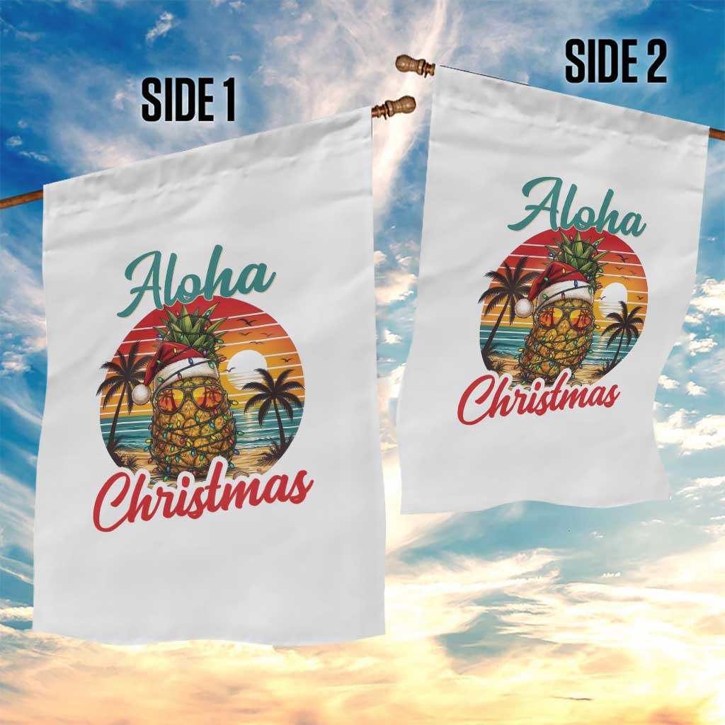 Aloha Tropical Pineapple Christmas Garden Flag Vintage Beach Xmas Gift