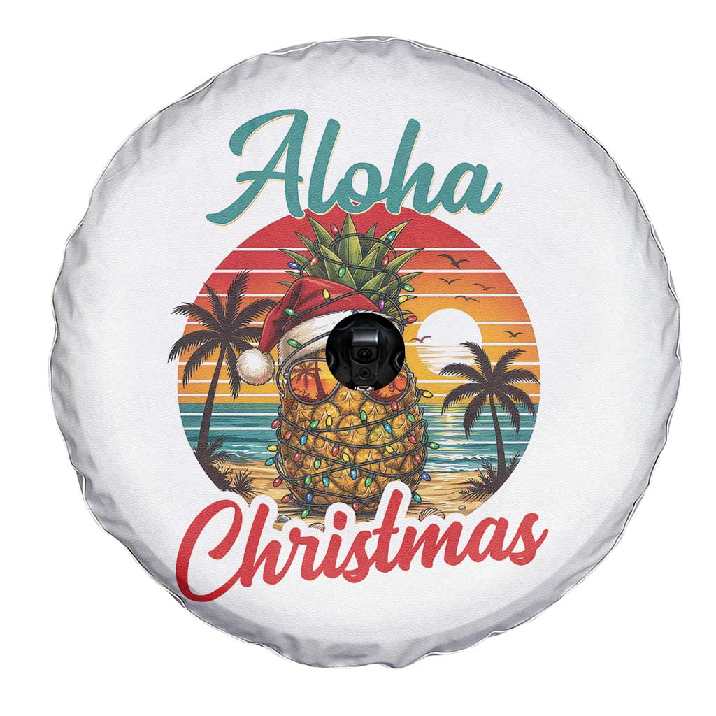 Aloha Tropical Pineapple Christmas Spare Tire Cover Vintage Beach Xmas Gift