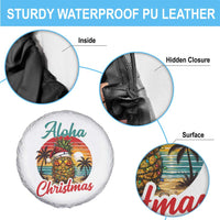 Aloha Tropical Pineapple Christmas Spare Tire Cover Vintage Beach Xmas Gift