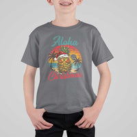 Aloha Tropical Pineapple Christmas T Shirt For Kid Vintage Beach Xmas Gift