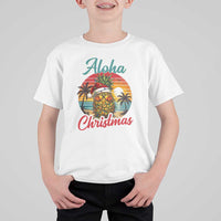 Aloha Tropical Pineapple Christmas T Shirt For Kid Vintage Beach Xmas Gift