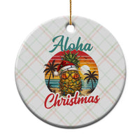Aloha Tropical Pineapple Christmas Ceramic Ornament Vintage Beach Xmas Gift