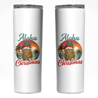 Aloha Tropical Pineapple Christmas Skinny Tumbler Vintage Beach Xmas Gift
