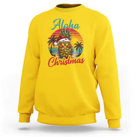 Aloha Tropical Pineapple Christmas Sweatshirt Vintage Beach Xmas Gift