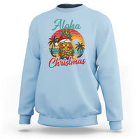 Aloha Tropical Pineapple Christmas Sweatshirt Vintage Beach Xmas Gift