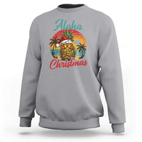 Aloha Tropical Pineapple Christmas Sweatshirt Vintage Beach Xmas Gift