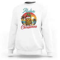 Aloha Tropical Pineapple Christmas Sweatshirt Vintage Beach Xmas Gift