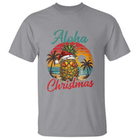 Aloha Tropical Pineapple Christmas T Shirt Vintage Beach Xmas Gift