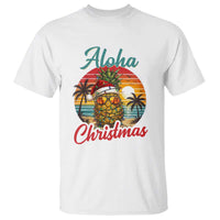 Aloha Tropical Pineapple Christmas T Shirt Vintage Beach Xmas Gift