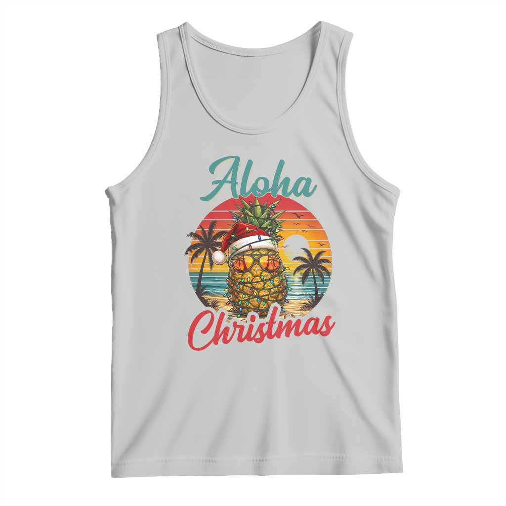 Aloha Tropical Pineapple Christmas Tank Top Vintage Beach Xmas Gift