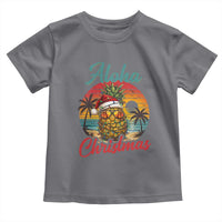 Aloha Tropical Pineapple Christmas Toddler T Shirt Vintage Beach Xmas Gift