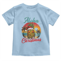 Aloha Tropical Pineapple Christmas Toddler T Shirt Vintage Beach Xmas Gift