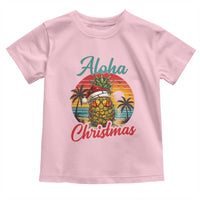 Aloha Tropical Pineapple Christmas Toddler T Shirt Vintage Beach Xmas Gift