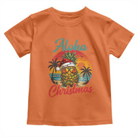 Aloha Tropical Pineapple Christmas Toddler T Shirt Vintage Beach Xmas Gift