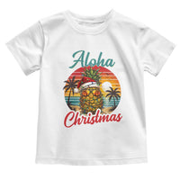 Aloha Tropical Pineapple Christmas Toddler T Shirt Vintage Beach Xmas Gift