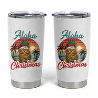 Aloha Tropical Pineapple Christmas Tumbler Cup Vintage Beach Xmas Gift