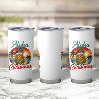 Aloha Tropical Pineapple Christmas Tumbler Cup Vintage Beach Xmas Gift