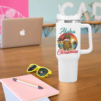 Aloha Tropical Pineapple Christmas Tumbler With Handle Vintage Beach Xmas Gift