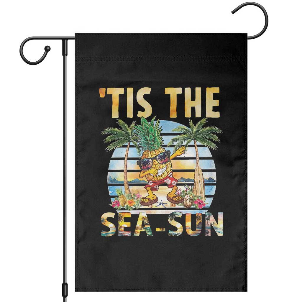 Tis The Sea Sun Garden Flag Dabbing Pineapple Summer Vacation Gift