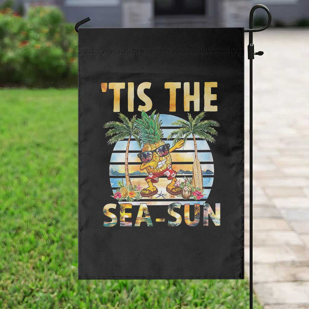 Tis The Sea Sun Garden Flag Dabbing Pineapple Summer Vacation Gift