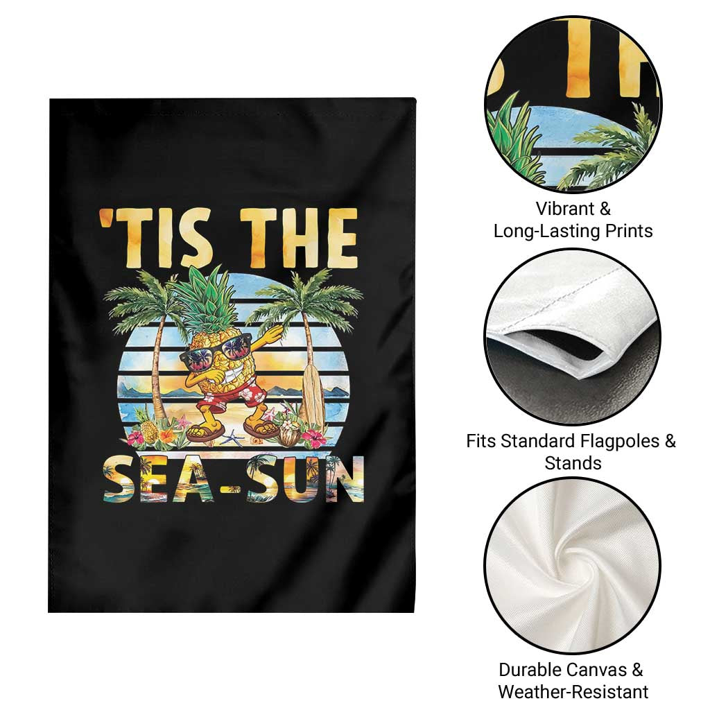 Tis The Sea Sun Garden Flag Dabbing Pineapple Summer Vacation Gift
