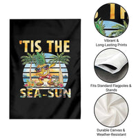 Tis The Sea Sun Garden Flag Dabbing Pineapple Summer Vacation Gift