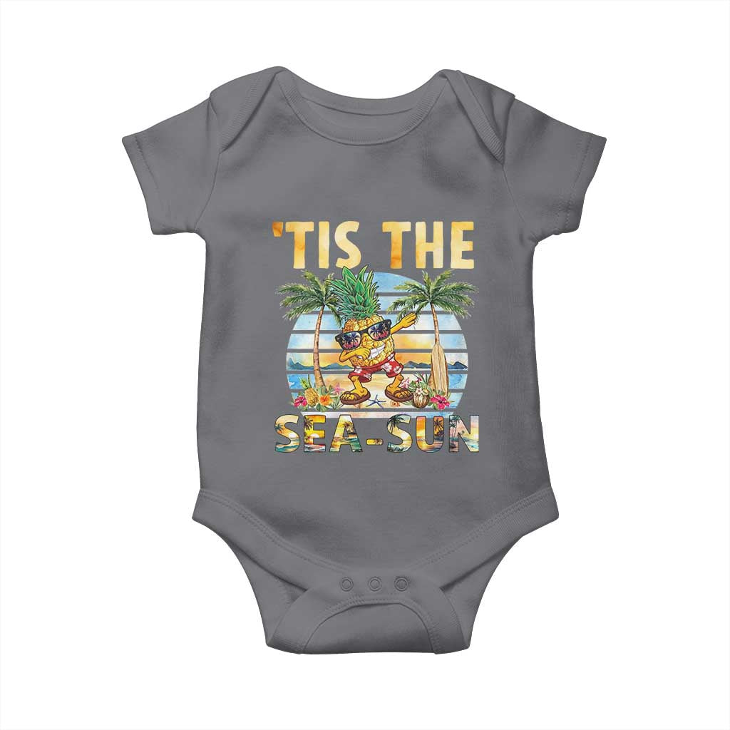 Tis The Sea Sun Baby Onesie Dabbing Pineapple Summer Vacation Gift