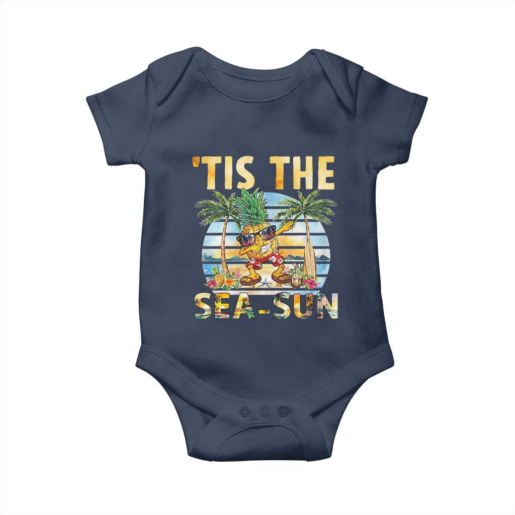 Tis The Sea Sun Baby Onesie Dabbing Pineapple Summer Vacation Gift