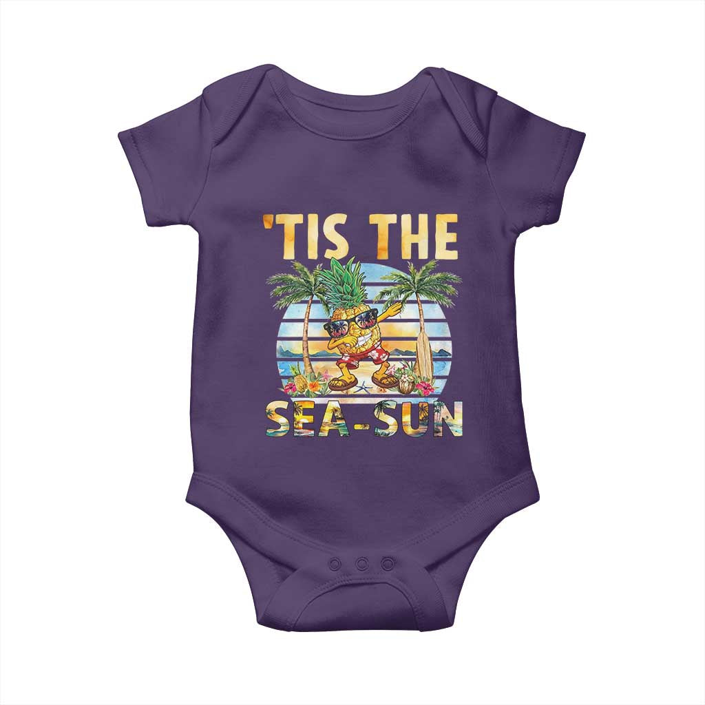 Tis The Sea Sun Baby Onesie Dabbing Pineapple Summer Vacation Gift