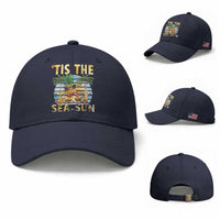 Tis The Sea Sun Baseball Cap Dabbing Pineapple Summer Vacation Gift