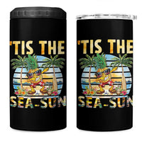 Tis The Sea Sun 4 in 1 Can Cooler Tumbler Dabbing Pineapple Summer Vacation Gift