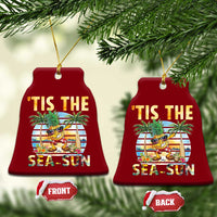 Tis The Sea Sun Ceramic Ornament Dabbing Pineapple Summer Vacation Gift